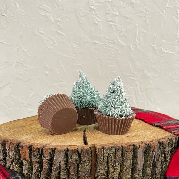 Mini Christmas Tree Cupcake Artisan Soap Bar | Festive & Fun! - Picture 4 of 4
